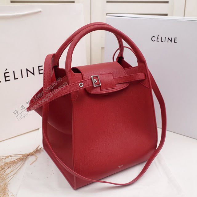 Celine女包 賽琳平紋小牛皮手袋 Céline big bag Celine手提肩背包 183313  slyd2135